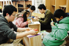 두산건설 도서관 꾸미기 봉사