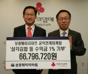 훼미리마트, 삼각김밥 매출 1% 기부
