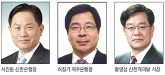 신한銀 서진원·제주銀 허창기 행장 연임