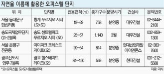 오피스텔 요즘 트렌드는 하천·호수·산 강조