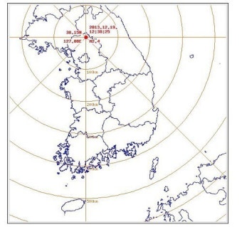 경기 연천군 인근서 규모 2.4 지진 발생