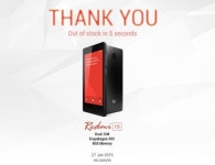 샤오미, 인도서 열풍 지속.. 홍미1S 5초 만에 완판