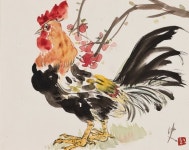 [그림산책]사석원 닭..文·武·勇·仁·信의 상징