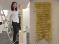 라면으로 한땀 한땀.. 그녀가 뜨개질 하는 이유