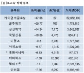 케이엔씨글로벌네트워크주 | [fnRASSI]장마감, 코스닥 하락 종목(케이엔씨글로벌 -47.06%↓)