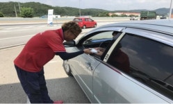 도로공사 용인주유소(강릉방향) 캔커피·생수 제공 호응