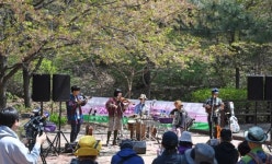 봄꽃으로 물든 숲속에서 열린 음악회