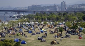 캠핑장 같은 한강시민공원