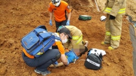 울산 길천산업단지 옹벽 붕괴사고 3명 사상