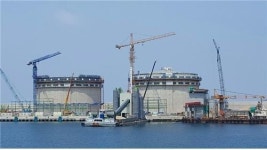 한국가스공사, 제주 LNG기지  저장탱크 지붕 상량식