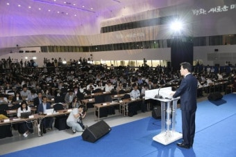 기자브리핑 하는 임종석 대통령 비서실장