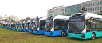 제주시지역 전기버스 첫 선…2월부터 본격 운행