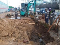 김포 홈마트 일원 송수관 파손 ‘복구 중’