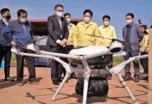 [fn포토] ‘천의 얼굴’ 드론, 제주도 섬지역 공적 마스크 배송