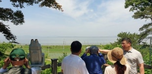 교동 망향대 찾은 관람객들