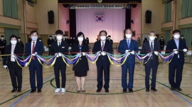 김석준 부산시교육감, 상당중 다목적강당 개관 축하