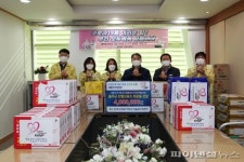 새울원자력본부, 울주군 선별진료소 위문