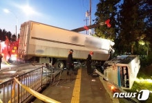 제주대 학생 33명 부상…대형 화물차, 5.16도로 운행 제한 주장