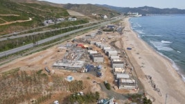 동해 망상오토캠핑리조트 재해복구공사,명품 캠핑특별시로 변신 중