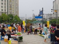 김포농업인 새벽시장 재개장…금쌀 무료증정