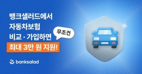 뱅크샐러드, 車보험 최저가 한눈에 비교 서비스 출시...최대 3만원 캐시백 혜택도