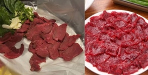 지점토 같은 고기 받았다..한 점 먹고 뱉었다는 투뿔 한우 육사시미 상태가