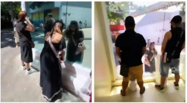 男 소변기 앞에서 女 화장하는 이상한 화장실… 태국 테마파크 거울 논란