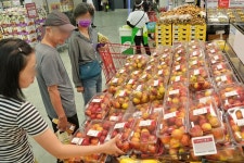롯데마트·슈퍼, 우박 피해 농가서 생산한 천도복숭아 30% 할인