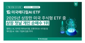 하나운용 ‘1Q 미국메디컬AI ETF’ 투심 저격..상장 첫날 개인순매수 전체 1위