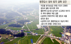 [현장 레이더] 행정도시 주변 땅값 큰폭 하락