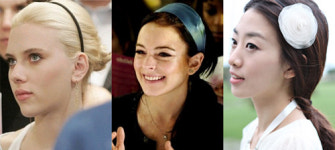 손쉽게 연출하는 헤어밴드 코디법