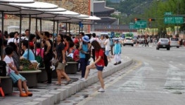 광화문 광장 안전턱 설치