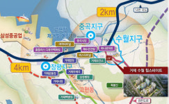[거제 수월 힐스테이트②입지]브랜드 아파트들이 몰려있는 지역