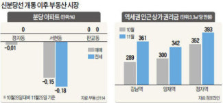 정자ㆍ판교 아파트값 제자리…상가만 상승