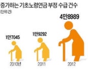 재산 숨기고 타내는 노령연금…2012년 부정수령 2.5배로 급증 5만명