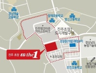[진주 초장지구 EG the1②입지]초전신도심 수혜, 명문학군·학원가 품은 아파트