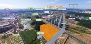 [동탄 호수공원 레이크 꼬모②입지]동탄대로 버스정류장 바로 앞, 배후수요 풍부
