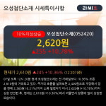 오성첨단소재 10% 이상 상승, 전형적인 상승세, 단기·중기 이평선 정배열