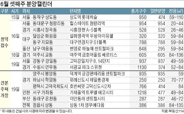'상도역 롯데캐슬' 등 9000가구 청약 | 포토뉴스