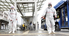 [포토] 환승센터 방역