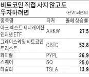 테슬라도 산 비트코인, 직접 투자 무섭다면…
