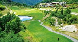 아, 졌다…한 폭의 그림같은 풍광에 골퍼는 넋을 놨다