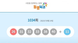 1034회 로또 1등 9명 당첨금 28억7000만원…당첨번호는?