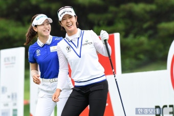 [BC카드·한경 레이디스컵 2023] 박민지-박지영, '서로 양보하는 센터'