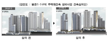 43→49층으로 올려 통경축 확보…상봉7구역 등 2200여가구 공급