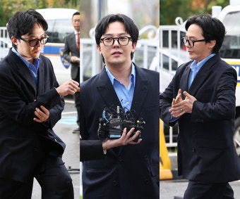 지드래곤, 스트레칭하며 경찰 출석 