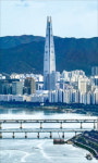인천 송도서 서울 롯데타워가 보여요
