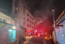 충남 서산 동문동 오렌지모텔서 화재…인명피해 18명