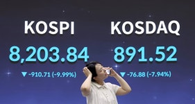 검은 화요일 현실로…코스피 10% '털썩'