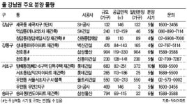 올 강남권 분양 6년만에 최대치